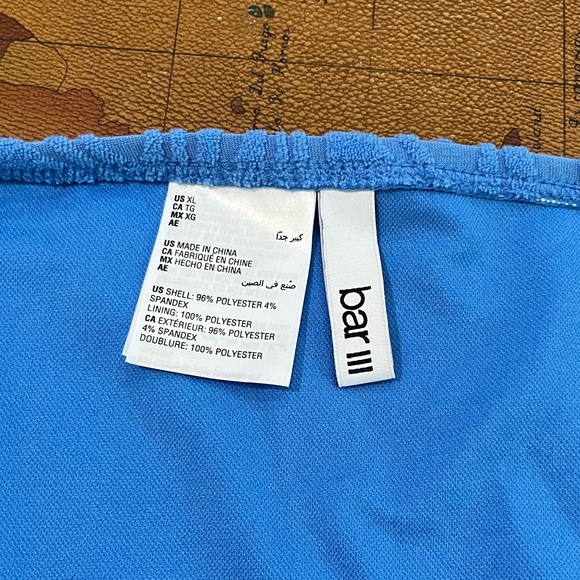 NWT Bar III Periwinkle Blue Textured Terry Cloth Womens Bikini Bottom Swimwear - Picture 4 of 10